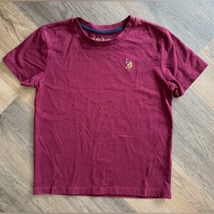 Boys U.S. Polo Assn. Burgundy Kids Tee Size Medium 8